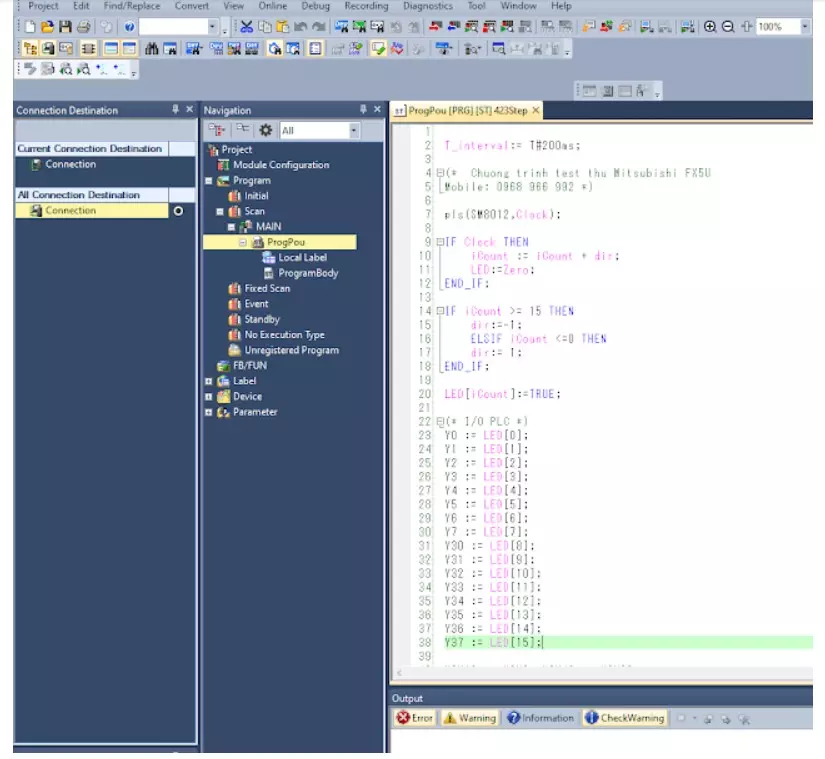 Lập trình ngôn ngữ Structured Text (ST) - PLC Mitsubishi