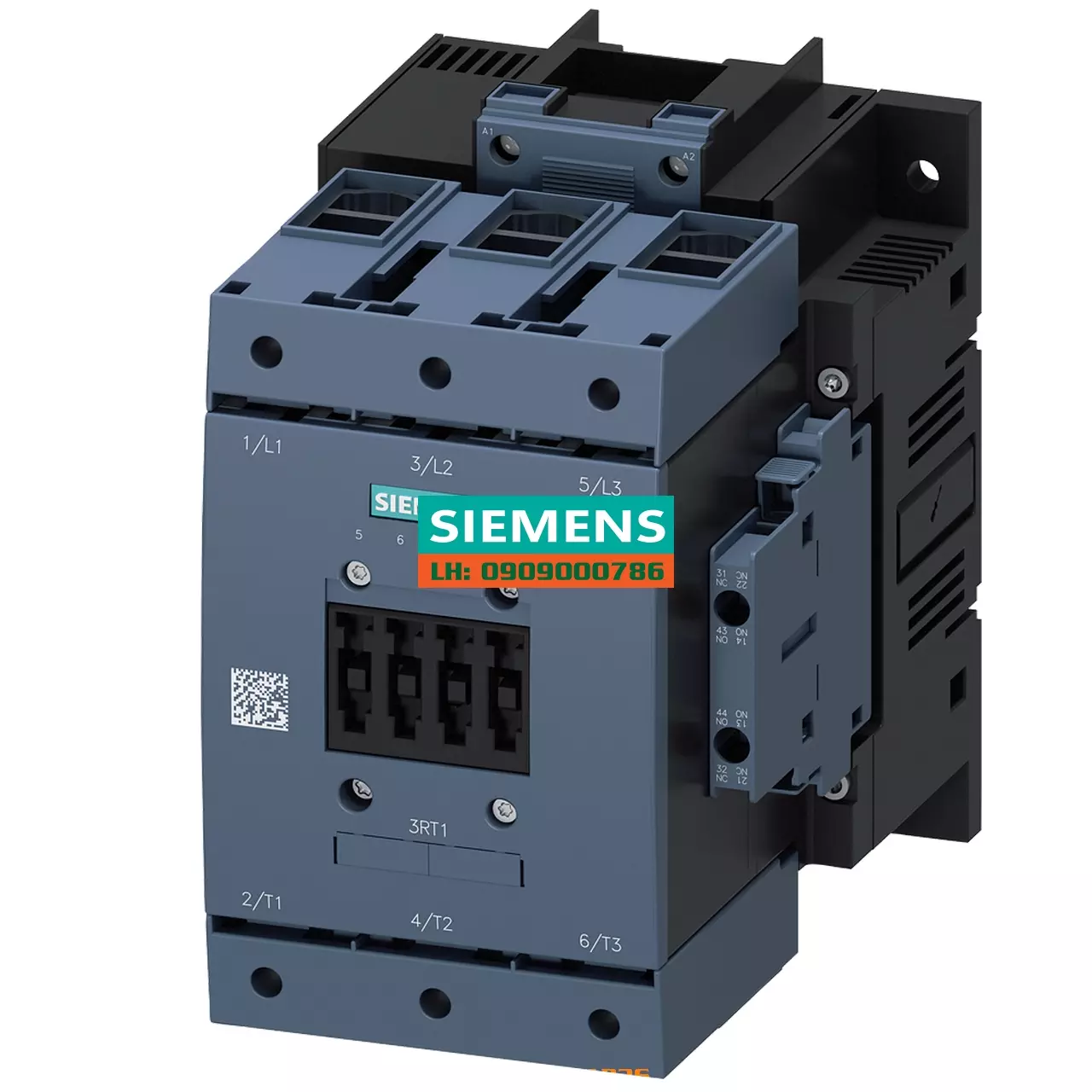 Contactor 3RT1075-6AP36 400A AC-3, 200kW, 3 cực, 2 NO + 2 NC