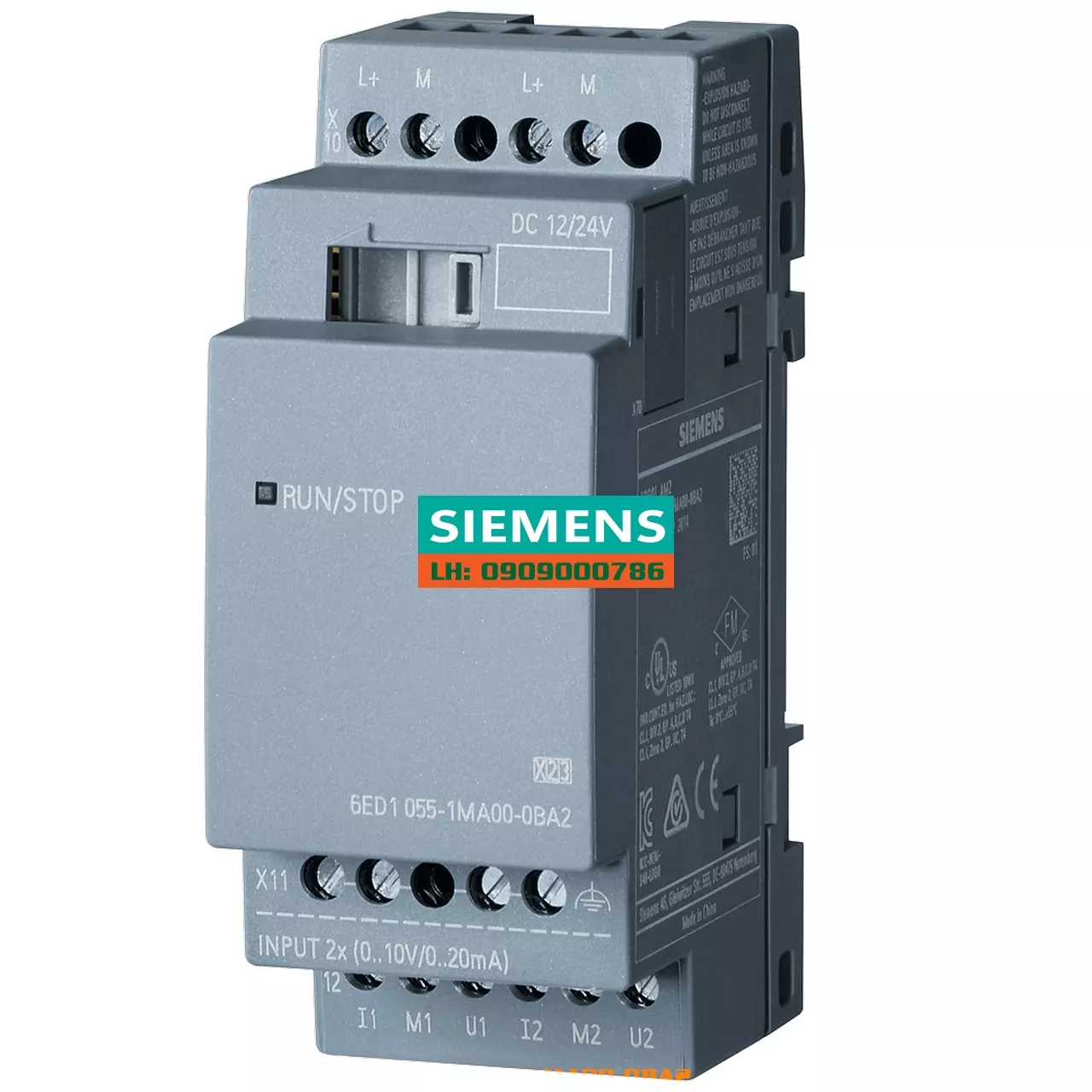 6ED1055-1MA00-0BA2 - Mô-đun mở rộng LOGO! AM2, 2 AI 0-10V