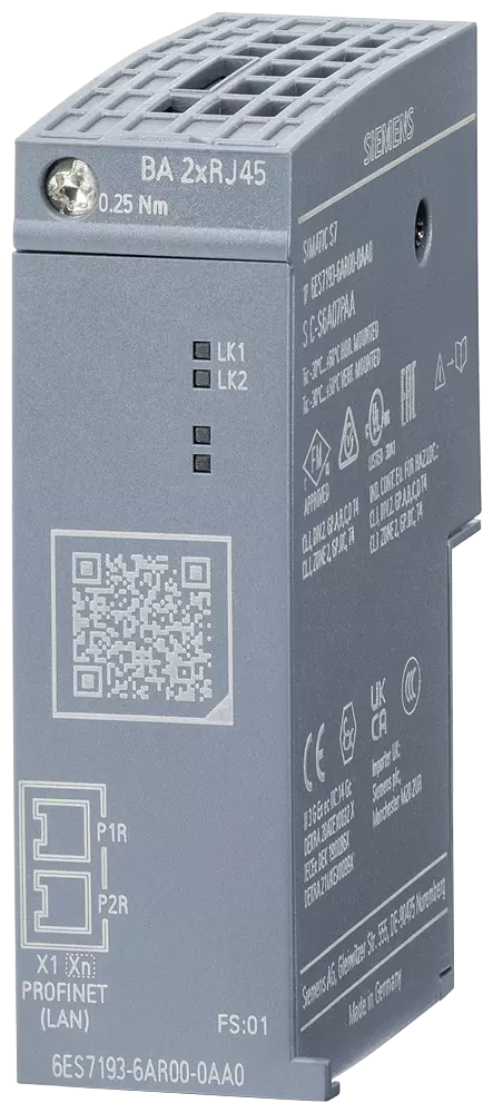 Siemens SIMATIC ET 200SP BusAdapter BA 2xRJ45 - 6ES7193-6AR00-0AA0